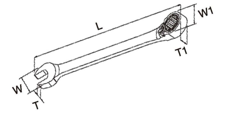 1166M- Open-End Gear Ring Wrench-(72 Teeth)- Reversible