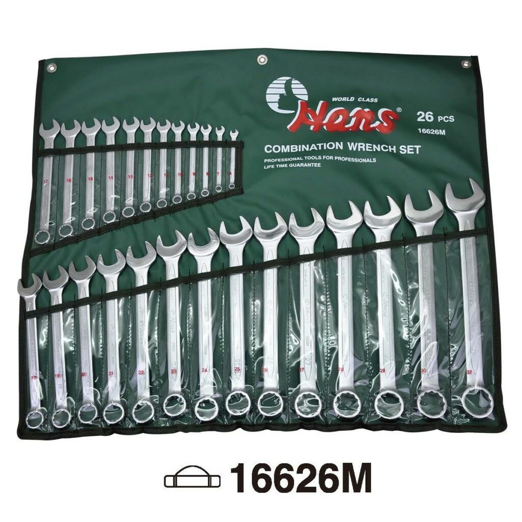 45° Combination Wrench Set- 1163M/A- 45° Combination Wrench- German Style