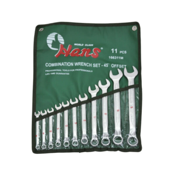 45° Combination Wrench Set- 1163M/A- 45° Combination Wrench- German Style