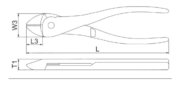 1843- Diagonal Cutting Nipper(Heavy Duty)