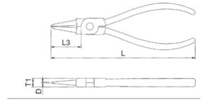 1850- Internal Circlip Pliers- Straight Pattern