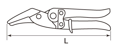 1920L- Sheet Metal Aviation Tin Snip (Left Cut)