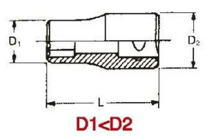 3300M/A-3/8″Drive Deep Socket (Manual) 6 Point