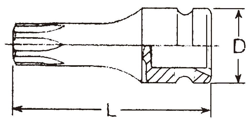 84014-2/-3 Impact Star Socket- 1/2"Drive