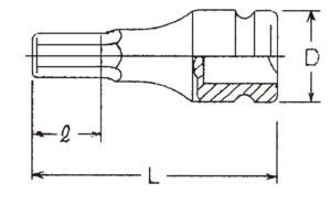 84016-2/-3M/A Impact Hexagon Socket