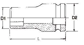 84400M/A - 1/2"Drive Impact Socket (6 Point)