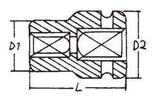 88305M/A- Budd Wheel Deep Impact Socket- 1" Drive 4 Point