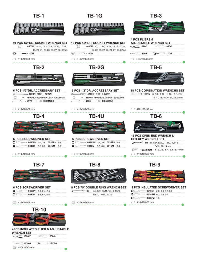 TTBK-111G Tote Tool Box in 111 PCs