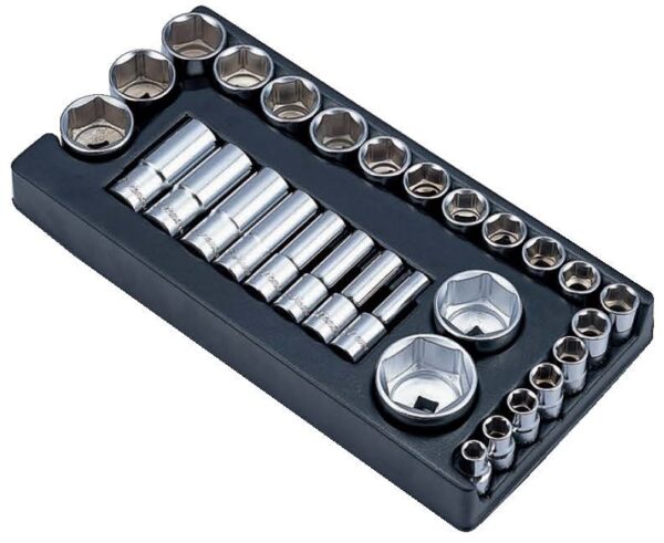 TT-2/ Hand Socket Set 29 PCs -1/2" Drive. (Plastic Tray)