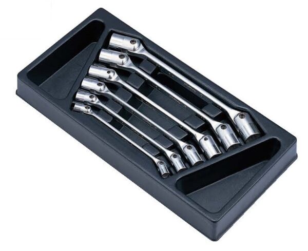 TT-9A/ Double Flex Socket Wrench Set in 6 PCs (Plastic Tray)