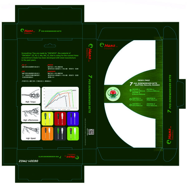 screwdriver paper box designing