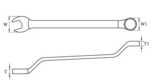 45° Double Offset Combination Wrench (12 Point)