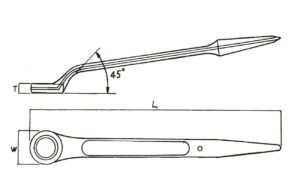 1502 Single ring wrench 45º