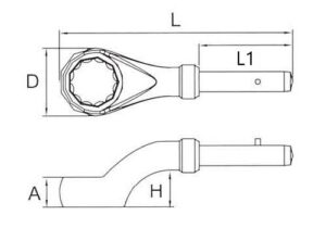 1505 70 degree single ring wrench