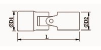 3422M/A Universal Joint Socket