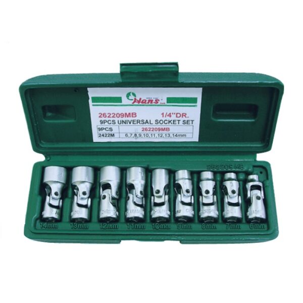 262209MB- Universal Joint Set- 1/4" Drive- 9PCS