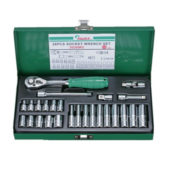 2626MG/AG- Socket Wrench Set- 1/4" Drive- 26PCS