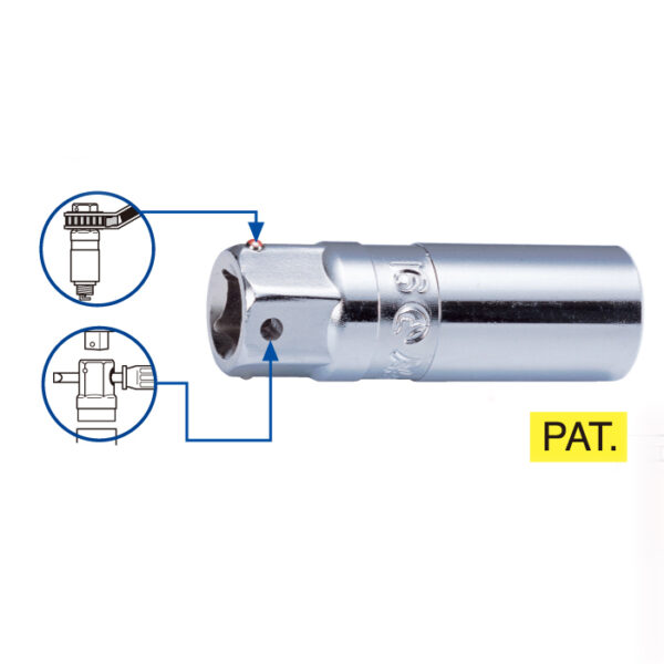 3335MS/AS- Spark Plug Socket (6 Point)- 3/8"Drive