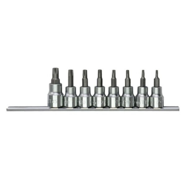 36030-8C- Star Plus Bit Socket Set- 3/8" Drive- 8 Pcs