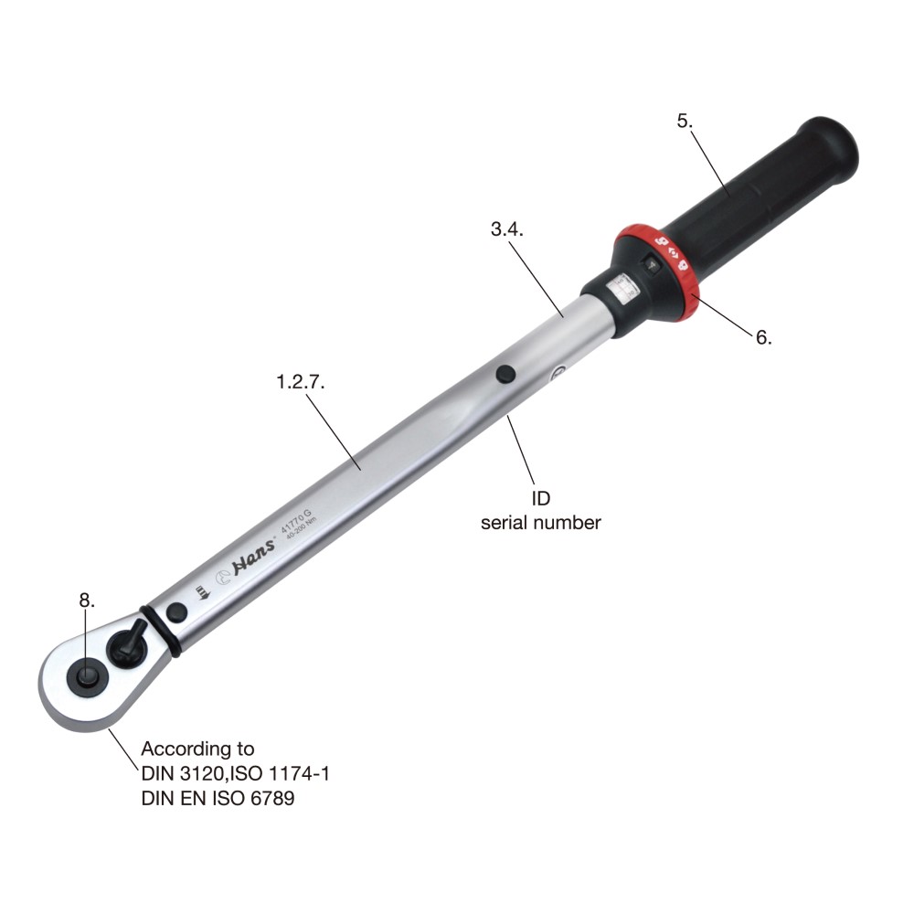 Quick Release Torque Wrench with Dual Scale- Clicker Type-(Extended Long) 3/4"and 1"Drive