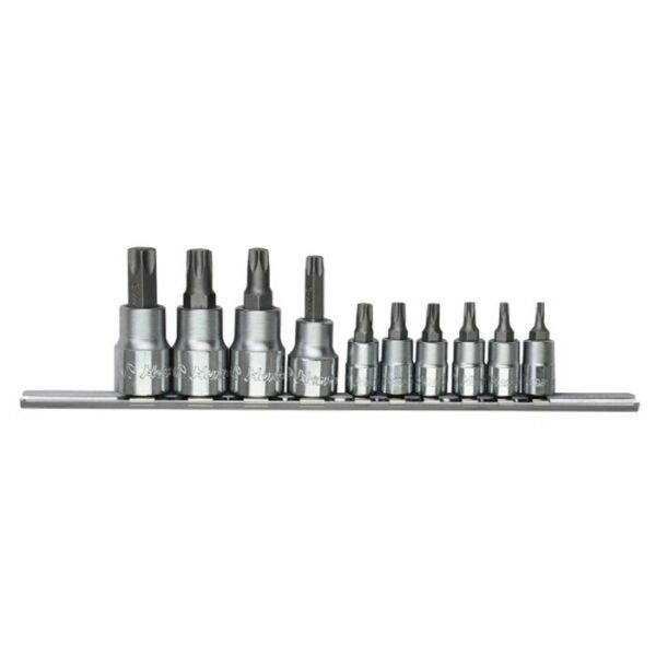 56024-10- Star Bit Socket Set- 1/4", 3/8" Drive- 10 Pcs