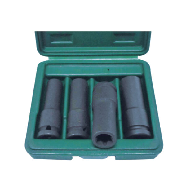 84604E-Star Deep Impact Socket Set(4PCs)-1/2" Drive