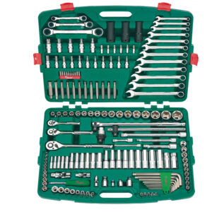 TK-163- Tool Kit 163PCs-Socket & Combination Wrench Set- 1/4", 3/8", 1/2" Drive