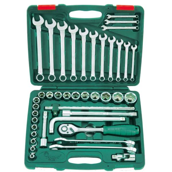 TK-42- Tool Kit 42 PCs (Socket & Combination Wrench Set)- 1/2" Drive