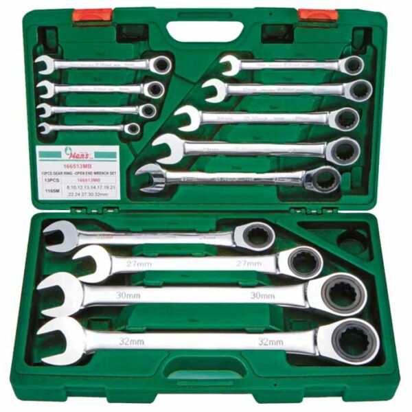 166513MB Open-End Gear Ring Wrench Set