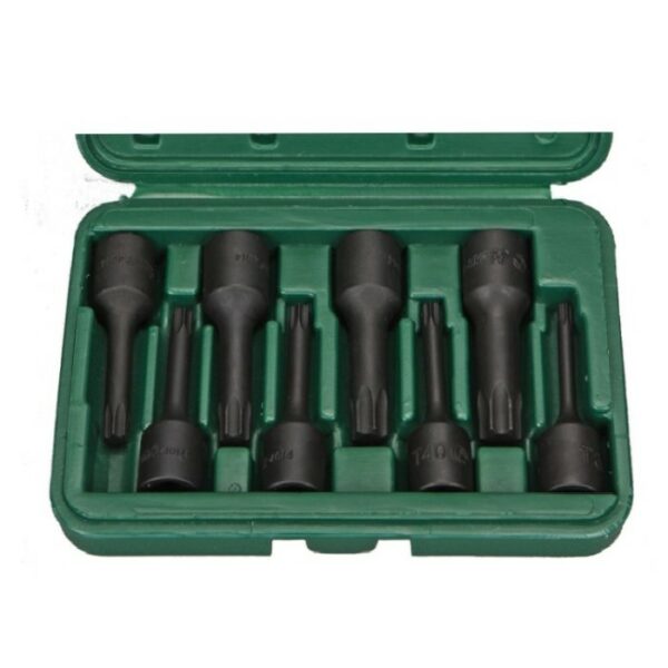 46014-8- Star Bit Socket Set- 1/2" Drive- 8 Pcs