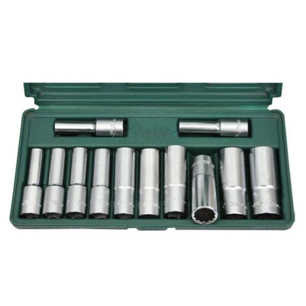 4602-2MB- Deep Socket Set- 1/2" Drive- 12 Pcs