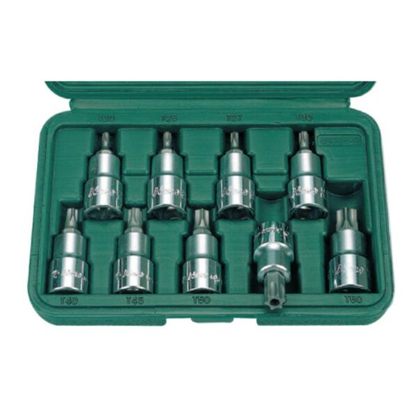 46025-8/9- Holey Star Bit Socket Set- 1/2" Drive- 8 & 9 Pcs