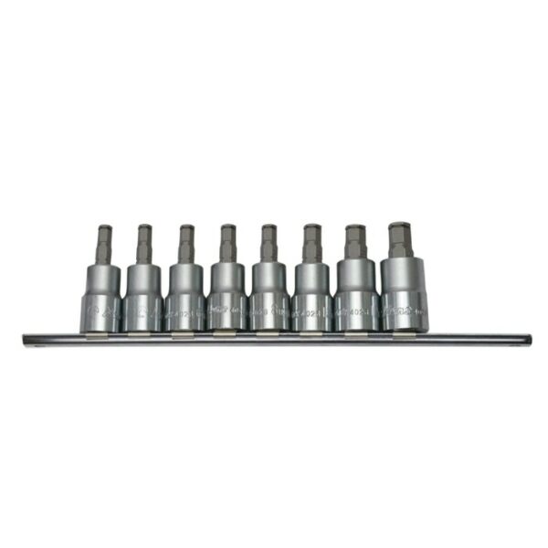 46026RN-8C-Hex Bit Socket Set (with Ring)- 1/2" Drive- 8 Pcs