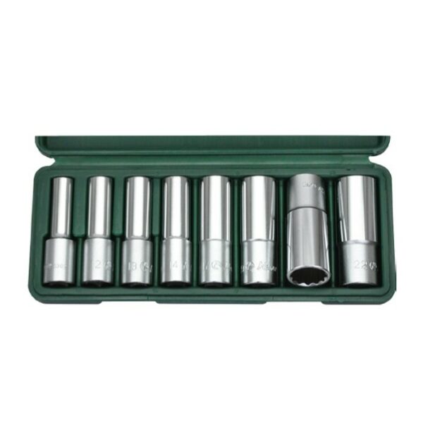 4608-2MB- Deep Socket Set- 1/2" Drive- 8 Pcs