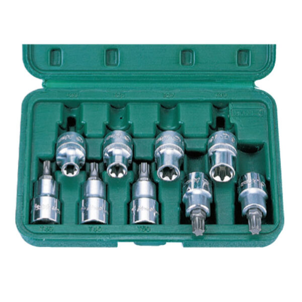 4609ET- E-Star Socket And Bit Socket Set- 1/2" Drive- 9 Pcs