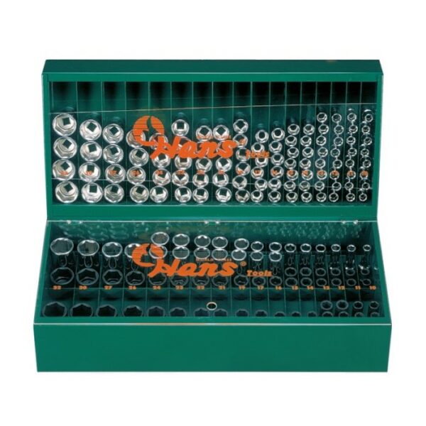 46128M/A- Socket Set in Metal Display Stand- 1/2" Drive- 125 Pcs