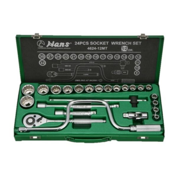 4624-12MT- Socket Wrench Set- 1/2" Drive- 24 Pcs