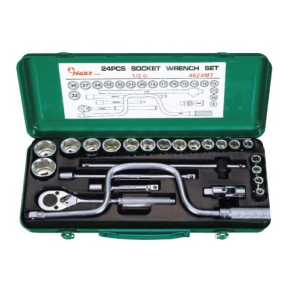 4624MT- Socket Wrench Set- 1/2" Drive- 24 Pcs