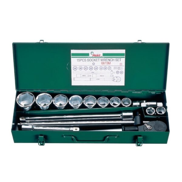 6615M- Socket Wrench Set- 3/4" Drive- 15 Pcs