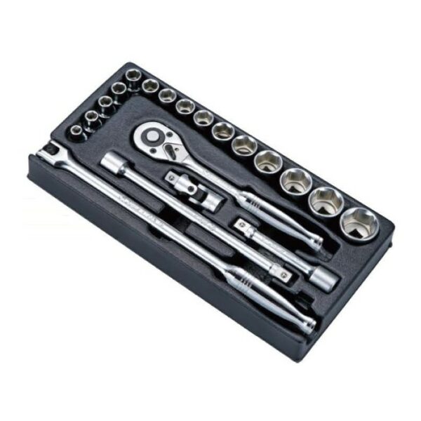 TT-16FP/ Socket Wrench Combo Set- 20 Pcs- 1/2" Drive