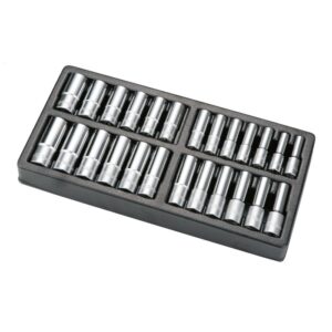 TT-58/ Deep Socket Set- 25 Pcs- 3/8", 1/2" Drive