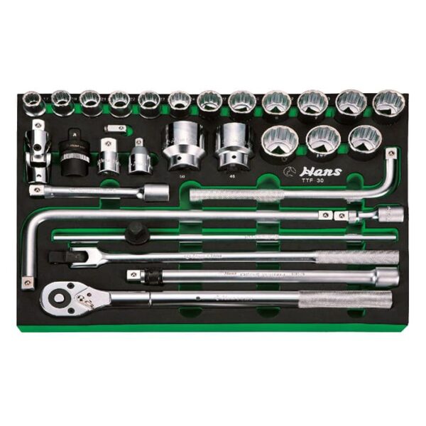 TTF-30/ Socket Wrench Combo Set- 30 Pcs- 3/4" Drive