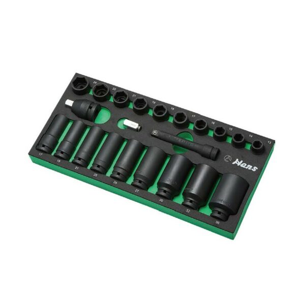 TTF-62/ Impact Socket Set- 22 Pcs- 1/2" Drive