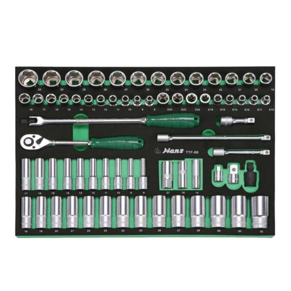 TTF-68/69- Socket Wrench Combo Set- 68 & 69 Pcs- 1/2" Drive